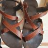 Male Brown Leather Sandals For Sale